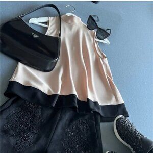 Zara High Round Collar Top